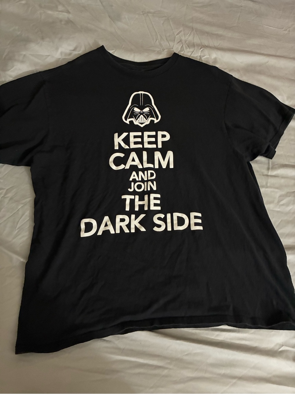 Star Wars Black Tee with White 'Join the Dark Side' Graphic